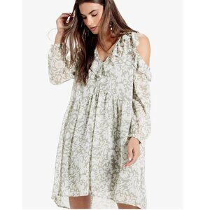 Lucky Brand, Cold Shoulder Dress, Grey Multi, Size M, NWT